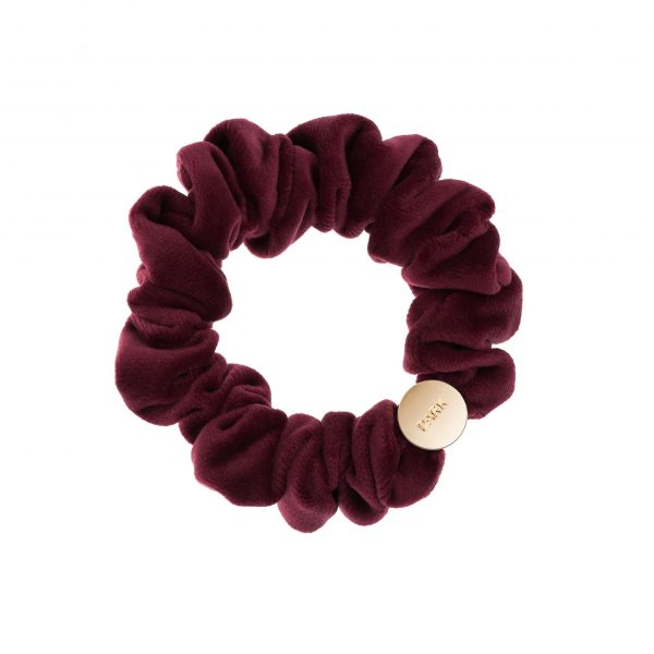 Velvet Mini Scrunchie - Wine