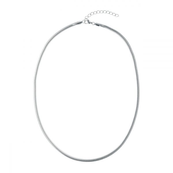Snake Chain Necklace Thin Silver