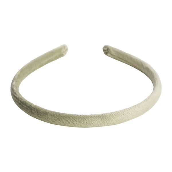 Velvet Hairband Thin - Faded Army