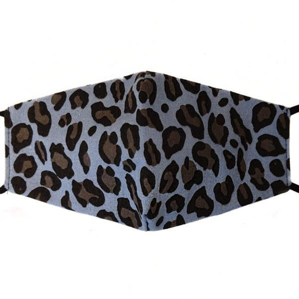 Munnbind - blå leopard